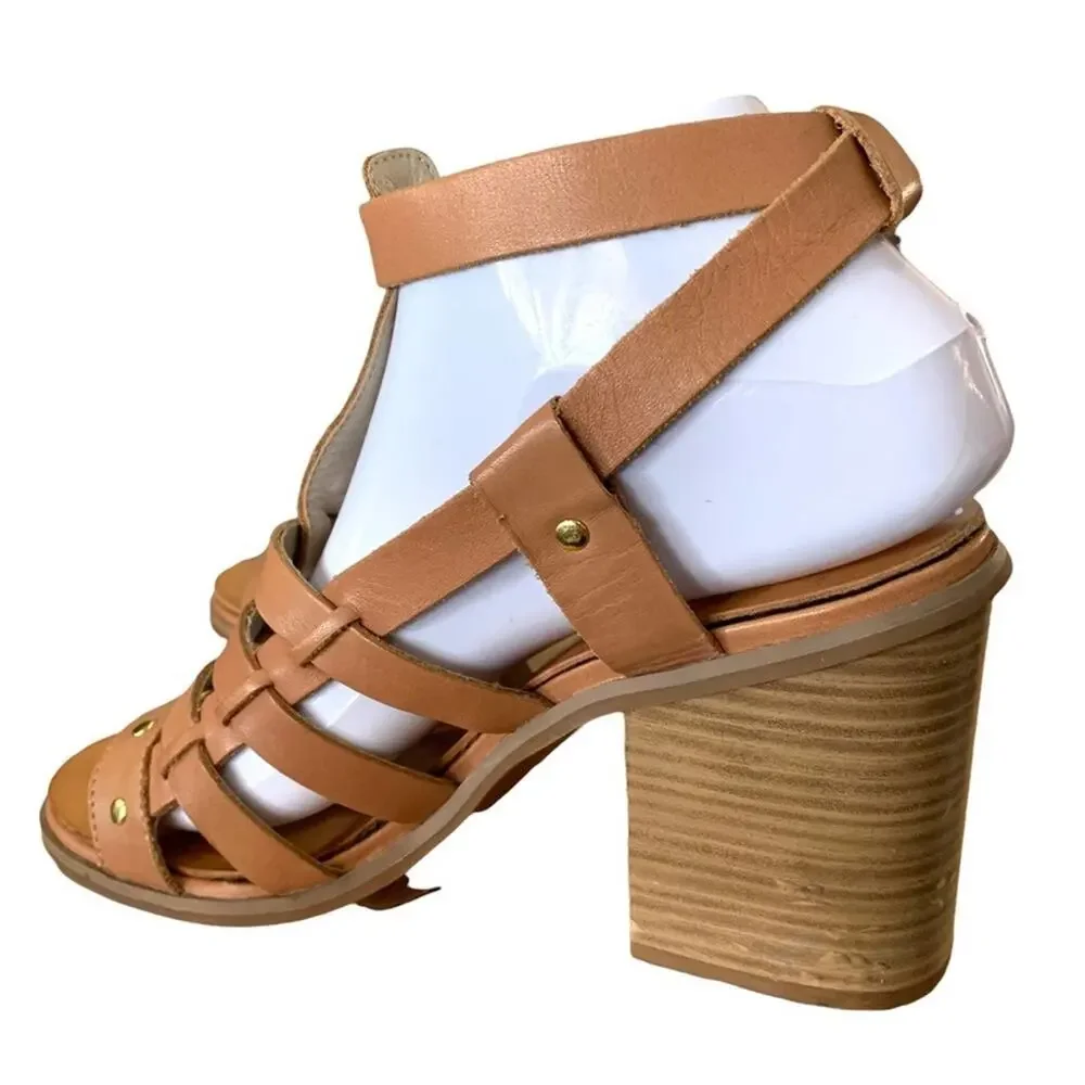 Seychelles sandal heel shoes‎ leather uppers rubber sole size 7.5 - Picture 4 of 8